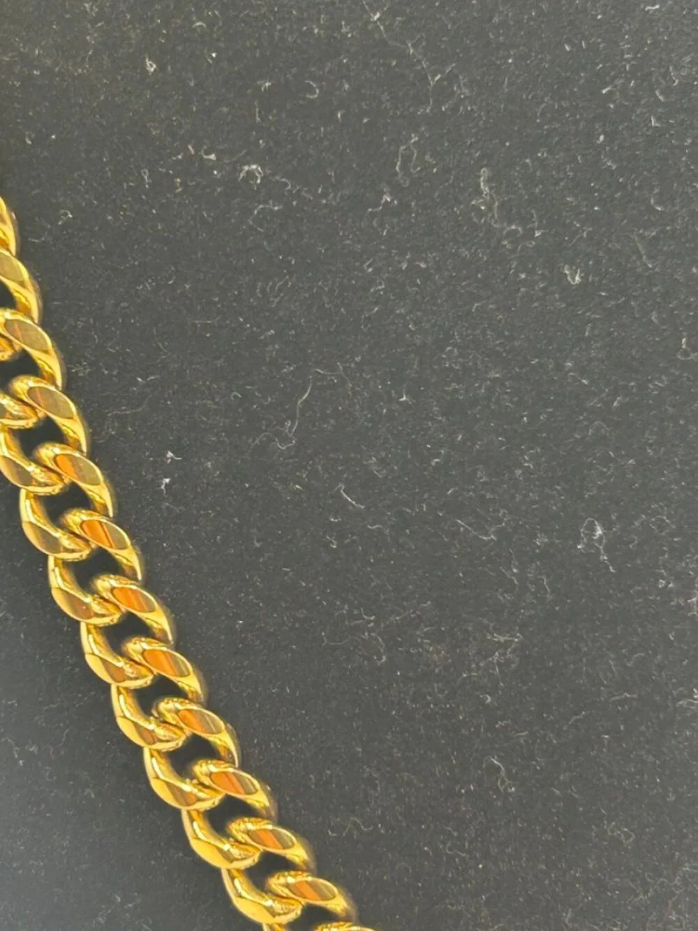 Mens Real Gold Cuban Chain Stainless Steel Plated 7mm 22 Inch Waterproof Solid
